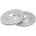 2 brake discs ventilated Ø 259 mm 20.5 mm A.B.S. for RENAULT CLIO and others