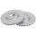 2 brake discs ventilated Ø 284 mm 22 mm A.B.S. for FIAT MULTIPLA and others