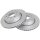 2 brake discs ventilated Ø 269 mm 20 mm A.B.S. for AUDI 100 and others