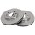 2 brake discs ventilated Ø 256 mm 22 mm A.B.S. for VOLVO 440 and others