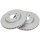 2 brake discs ventilated Ø 257 mm 22 mm A.B.S. for FIAT PANDA and others