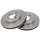 2 brake discs ventilated Ø 256 mm 24 mm A.B.S. for PROTON PERSONA and others