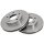 2 brake discs ventilated Ø 257 mm 26 mm A.B.S. for NISSAN SERENA and others