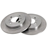 2 brake discs full Ø 258 mm 9 mm A.B.S. for NISSAN...