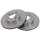2 brake discs ventilated Ø 247 mm 18 mm A.B.S. for NISSAN ALMERA and others