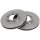 2 brake discs ventilated Ø 254 mm 24 mm A.B.S. for e.g. MITSUBISHI L400