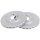 2 brake discs ventilated Ø 282 mm 23 mm A.B.S. for CHRYSLER SEBRING and others