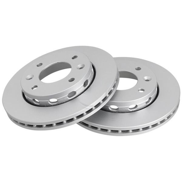 2 brake discs ventilated Ø 258 mm 24 mm A.B.S. for KIA CARENS and others
