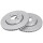 2 brake discs ventilated Ø 281 mm 24 mm A.B.S. for VOLVO S40 and others