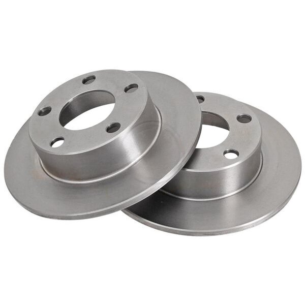 2 brake discs fully non-ventilated Ø 245 mm 10 mm A.B.S. for AUDI A6 and others