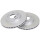 2 brake discs ventilated Ø 276 mm 24 mm A.B.S. for MITSUBISHI LANCER and others