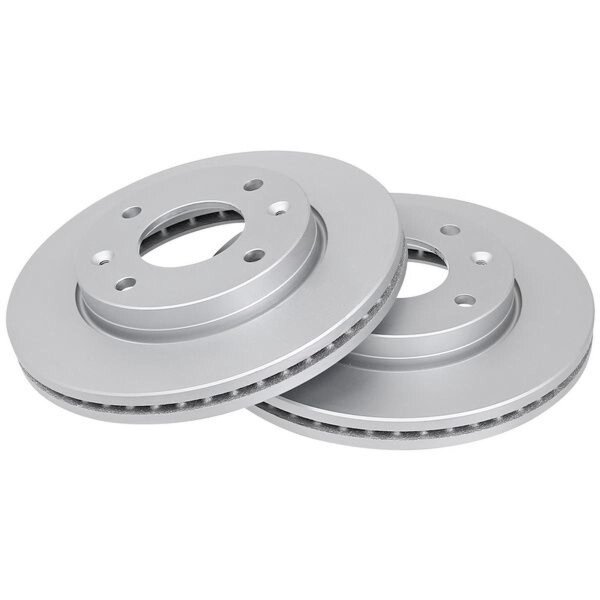 2 brake discs ventilated Ø 257 mm 24 mm A.B.S. for HYUNDAI ELANTRA and others