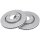 2 brake discs ventilated Ø 266 mm 22 mm A.B.S. for PEUGEOT 208 and others