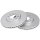 2 brake discs ventilated Ø 285 mm 25 mm A.B.S. for e.g. SAAB 9-3