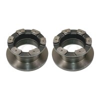 2 brake discs full Ø 306 mm 22 mm A.B.S. for IVECO...
