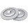 2 brake discs ventilated Ø 335 mm 22 mm A.B.S. for AUDI A8 and others