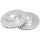 2 brake discs ventilated Ø 312 mm 25 mm A.B.S. for AUDI A3 and others