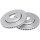 2 brake discs ventilated Ø 256 mm 24 mm A.B.S. for e.g. MITSUBISHI COLT
