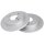 2 brake discs full Ø 234 mm 10 mm A.B.S. for HYUNDAI i10 and others