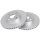 2 brake discs ventilated Ø 255 mm 22 mm A.B.S. for TOYOTA YARIS and others