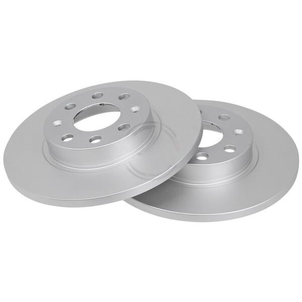 2 brake discs full Ø 257 mm 12 mm A.B.S. for FIAT GRANDE and others