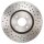 2 brake discs perforated ventilated Ø 284 mm 22 mm A.B.S. for e.g. ABARTH 500