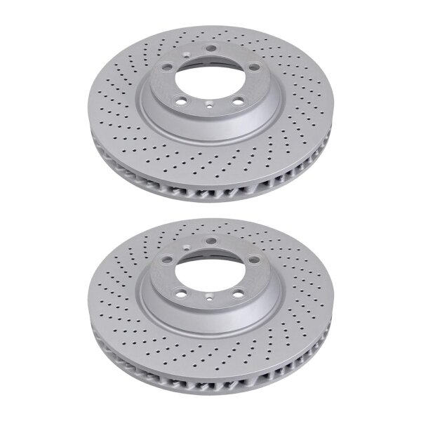 2 brake discs perforated ventilated Ø 350 mm 34 mm A.B.S. for PORSCHE 911