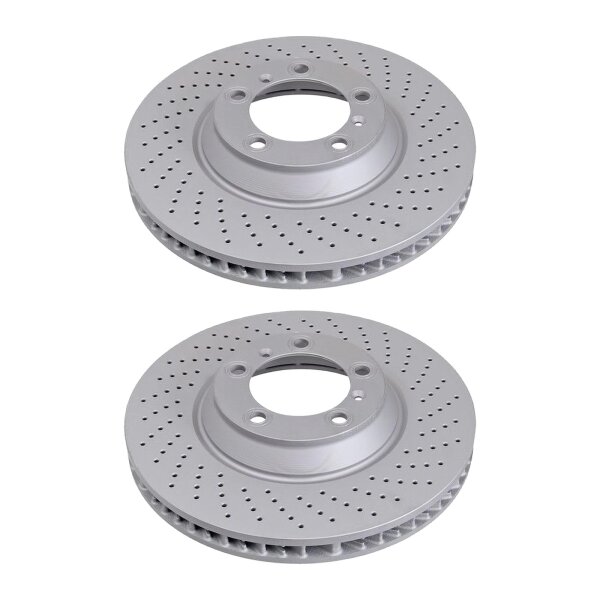 2 brake discs perforated ventilated Ø 350 mm 34 mm A.B.S. for PORSCHE 911