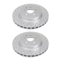 2 brake discs perforated ventilated Ø 345 mm 28 mm...