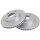 2 brake discs ventilated Ø 231 mm 20 mm A.B.S. for NISSAN PIXO and others