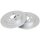 2 brake discs full Ø 259 mm 9 mm A.B.S. for SUBARU TREZIA and others