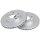 2 brake discs ventilated Ø 269 mm 22.4 mm A.B.S. for DACIA DUSTER and others
