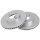 2 brake discs ventilated Ø 260 mm 22 mm A.B.S. for NISSAN NOTE and others