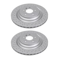 2 brake discs perforated ventilated Ø 345 mm 22 mm...