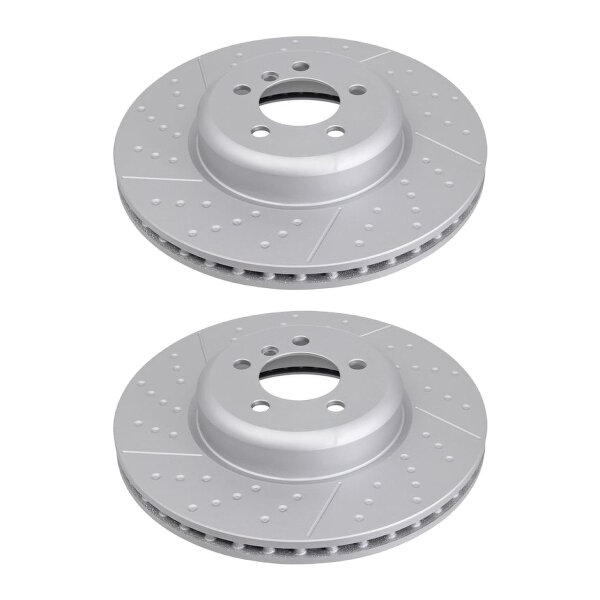 2 brake discs slotted perforated Ø 370 mm 30 mm A.B.S. for BMW 1 series