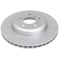 2 brake discs slotted perforated Ø 345 mm 24 mm...