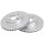 2 brake discs ventilated Ø 258 mm 22 mm A.B.S. for RENAULT CLIO and others