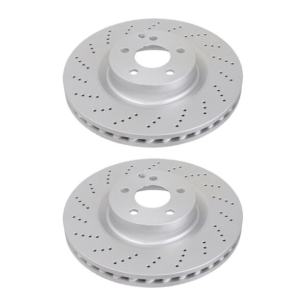 2 brake discs perforated ventilated Ø 344 mm 32 mm A.B.S. for e.g. MB E-CLASS