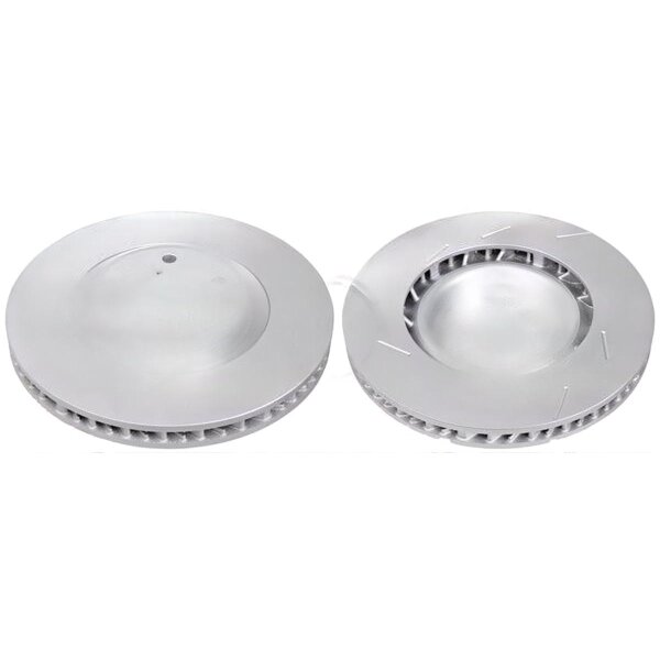 2 brake discs slotted Ø 350 mm 34 mm A.B.S. for PORSCHE MACAN