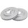 2 brake discs ventilated Ø 283 mm 28 mm A.B.S. for NISSAN LEAF and others