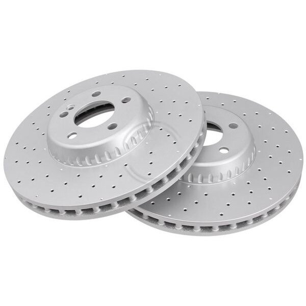 2 brake discs perforated ventilated Ø 342 mm 32 mm A.B.S. for e.g. MB C-CLASS