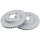 2 brake discs ventilated Ø 252 mm 20 mm A.B.S. for SUZUKI SWIFT and others