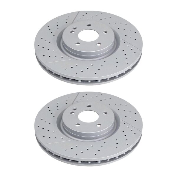 2 brake discs slotted perforated Ø 350 mm 32 mm A.B.S. for e.g. MB A-CLASS