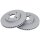 2 brake discs ventilated Ø 262 mm 23 mm A.B.S. for FORD FIESTA and others