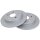 2 brake discs full Ø 281 mm 12 mm A.B.S. for TOYOTA RAV and others