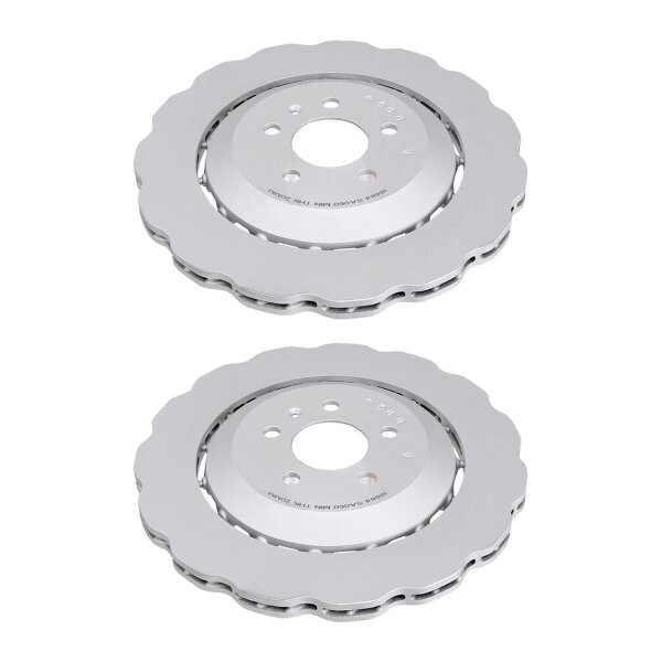 2 brake discs two-piece brake discs Ø 356 mm 22 mm A.B.S. for AUDI A7