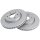 2 brake discs ventilated Ø 296 mm 28 mm A.B.S. for NISSAN NAVARA and others