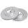 2 brake discs ventilated Ø 288 mm 25 mm A.B.S. for HYUNDAI i30 and others