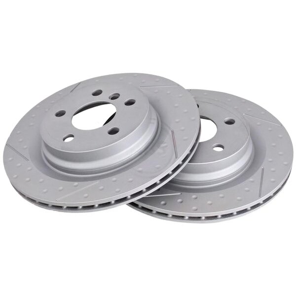 2 brake discs slotted perforated Ø 300 mm 20 mm A.B.S. for e.g. MINI CLUBMAN