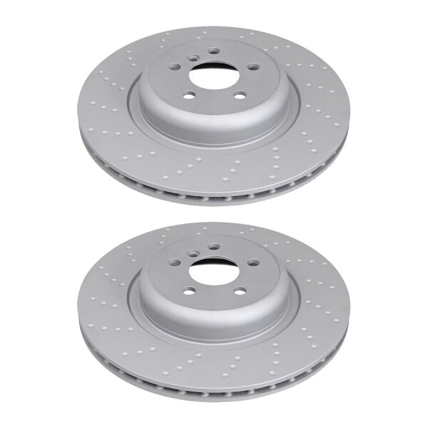 2 brake discs perforated ventilated Ø 370 mm 24 mm A.B.S. for BMW 5 series